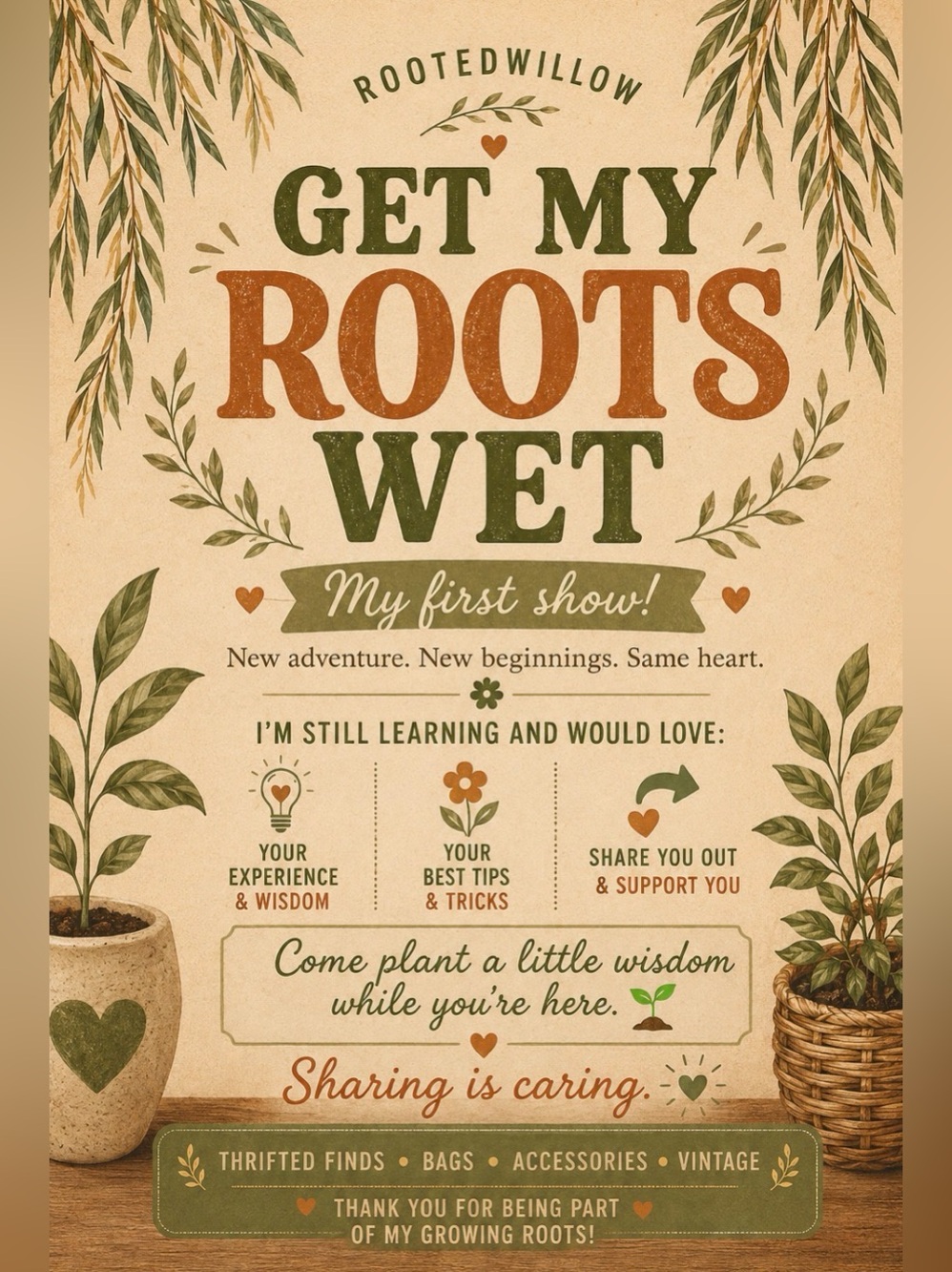 🌱Getting My Roots Wet! Come Plant a Lil' Wisdom & Let Me SELL Your Closet🌱